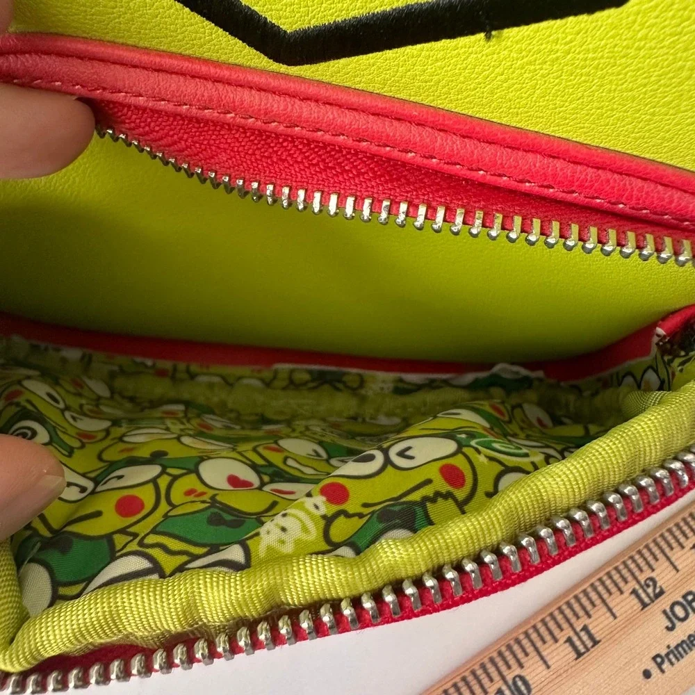 Sanrio Loungefly Keroppi Frog Mini Backpack Green Red Striped with Plush Charm